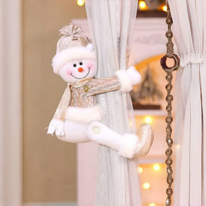 Christmas Plush Curtain Tiebacks