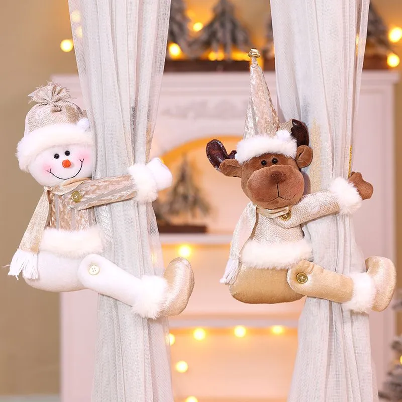 Christmas Plush Curtain Tiebacks