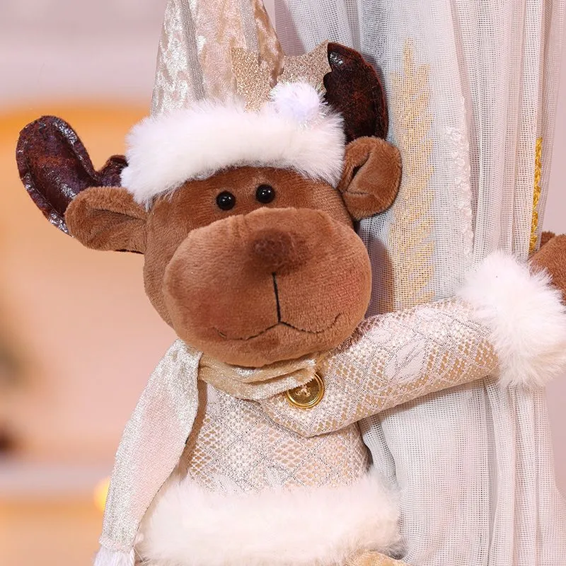 Christmas Plush Curtain Tiebacks