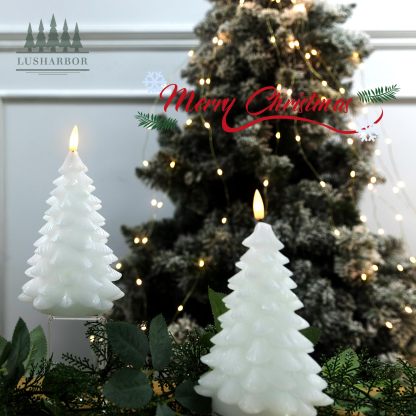 2 Pack Christmas Tree Flameless Candles