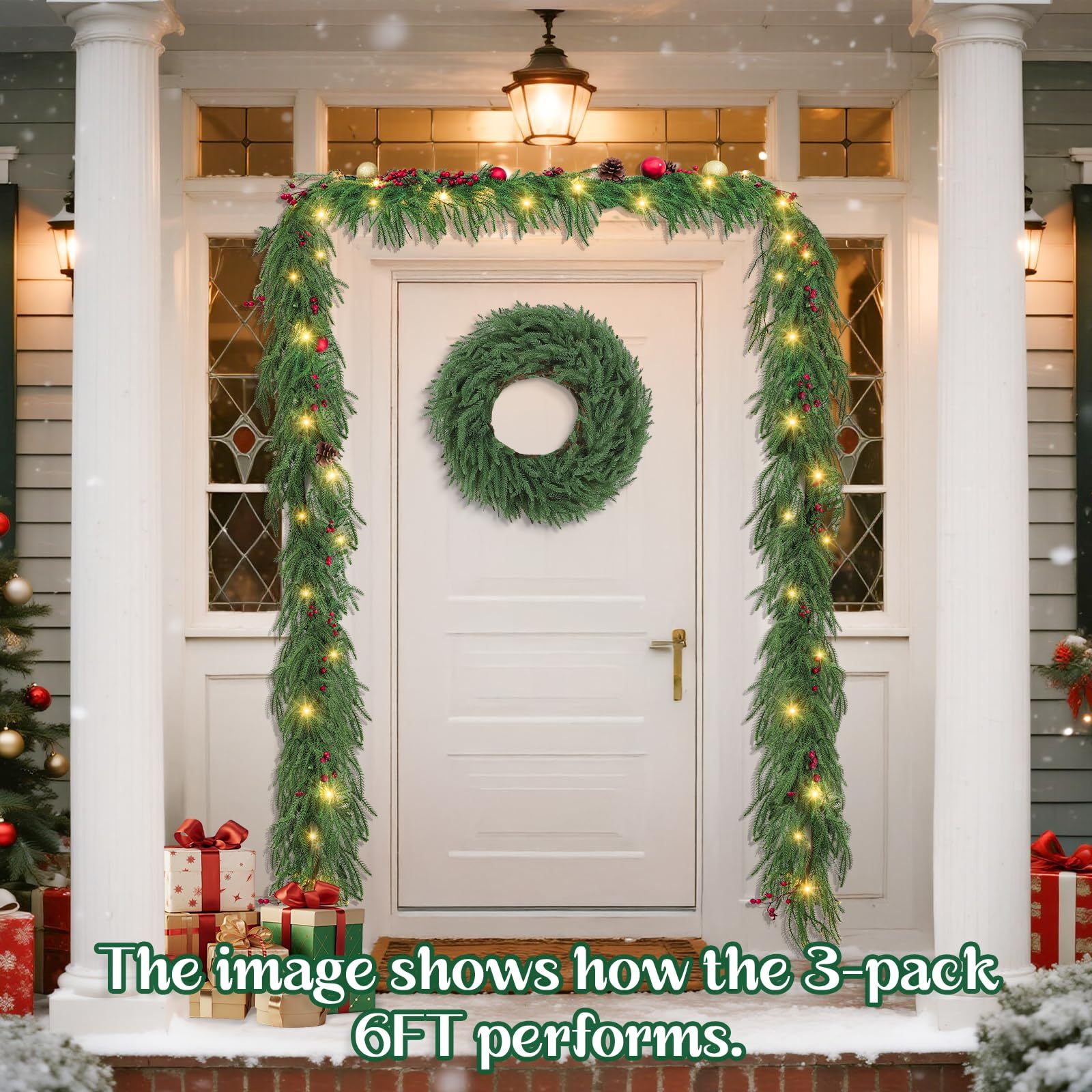 Pre-Lit 6 Ft Artificial Norfolk Pine Garlands