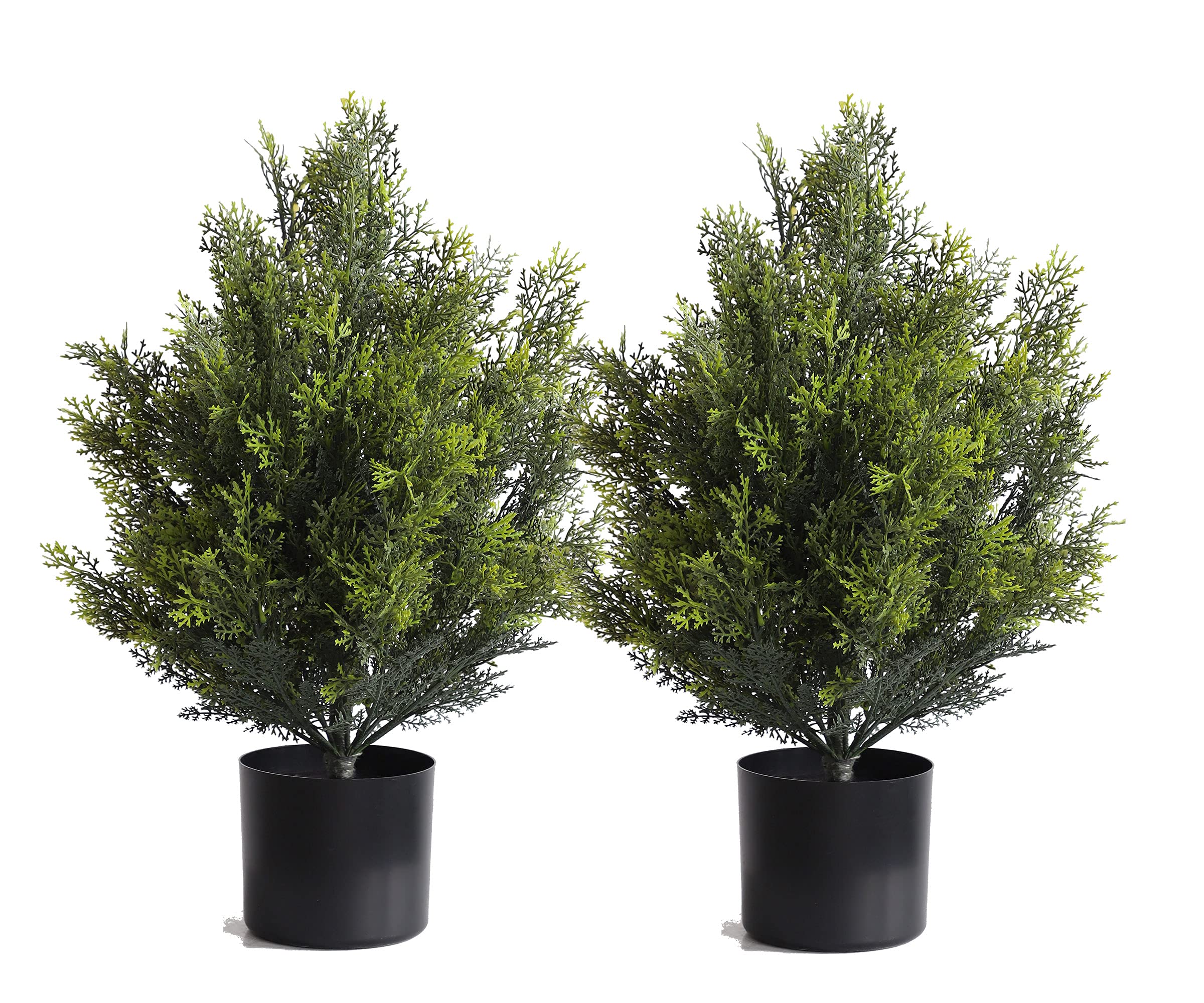 2 Pack 18 Inch Artificial Cedar Cypress Trees