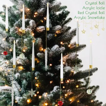 6Pcs LED Candles with Remote Timer and Hanging Hooks