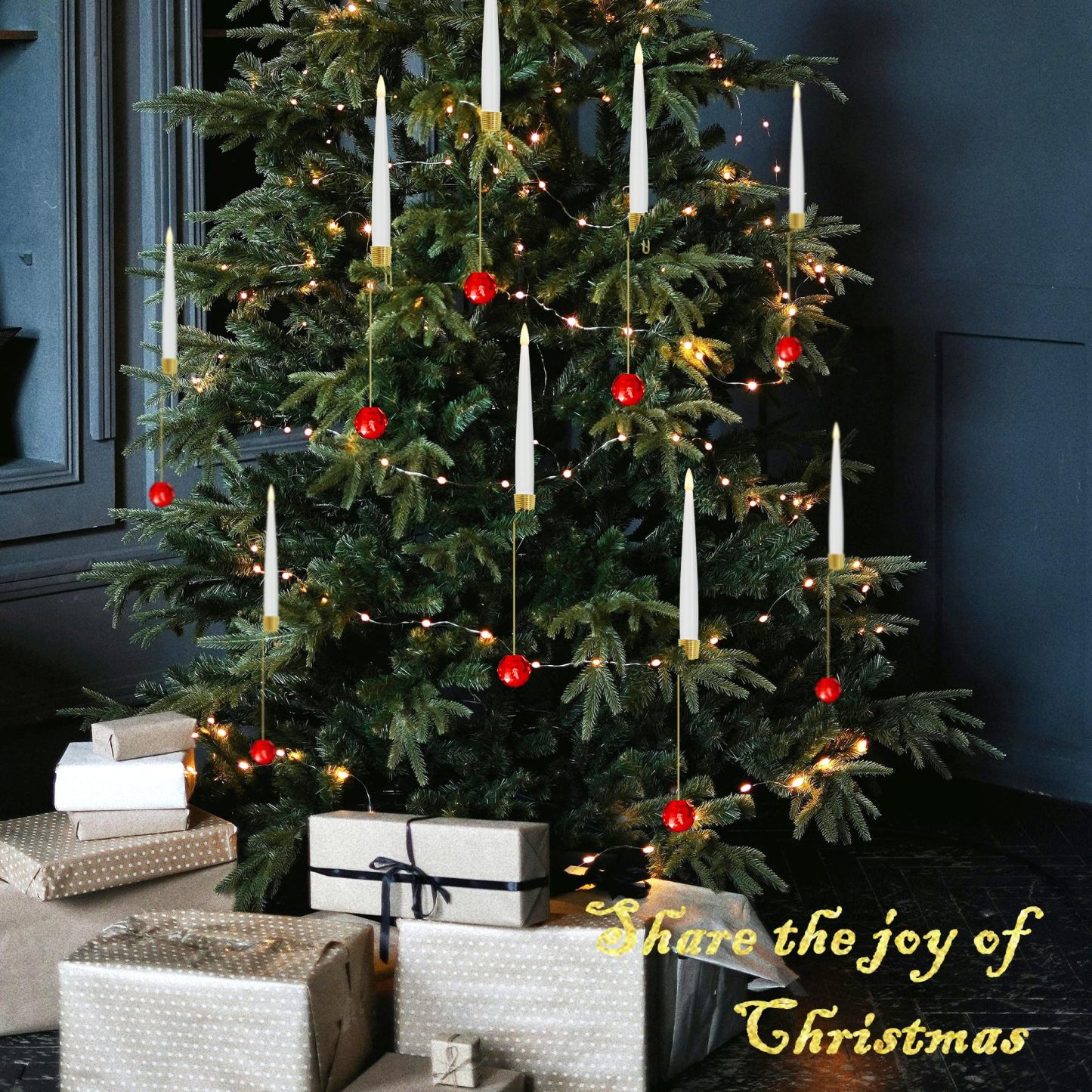 6Pcs LED Candles with Remote Timer and Hanging Hooks