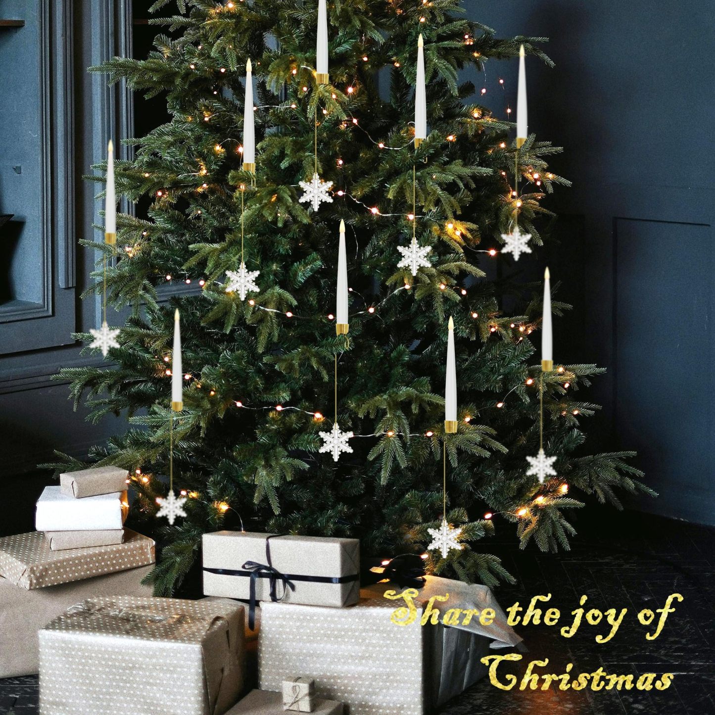 6Pcs LED Candles with Remote Timer and Hanging Hooks