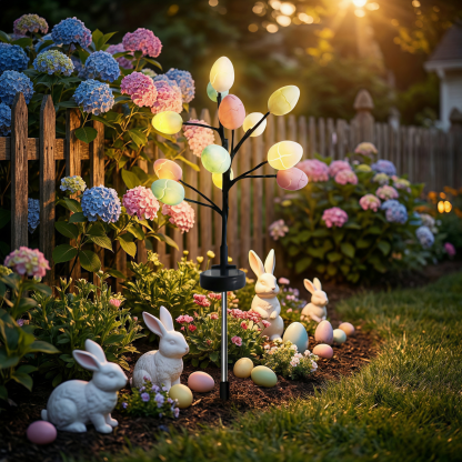 1 Pack Solar Easter Egg Tree Pathway Light