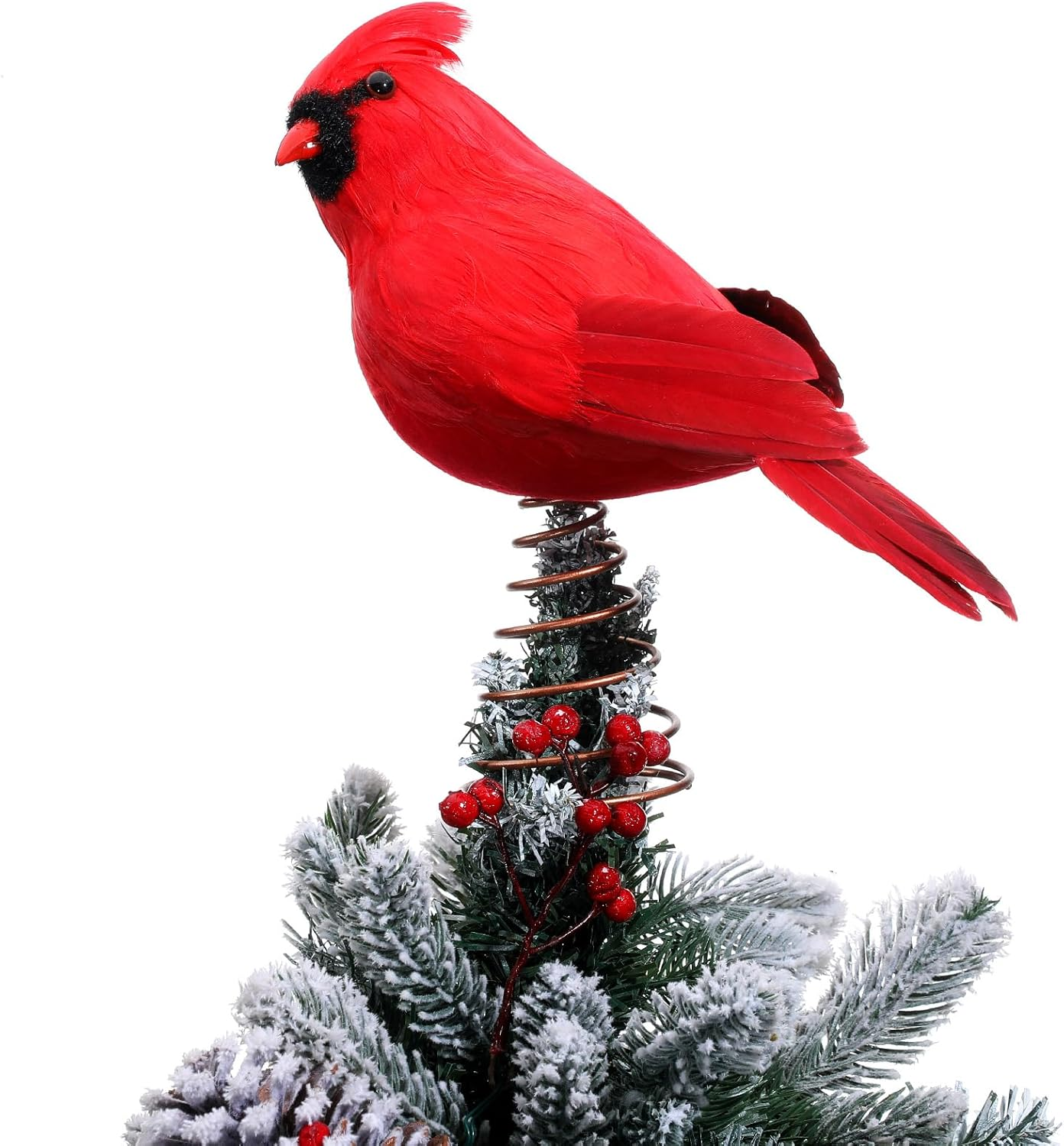 11.8'' Red Cardinal Christmas Tree Topper