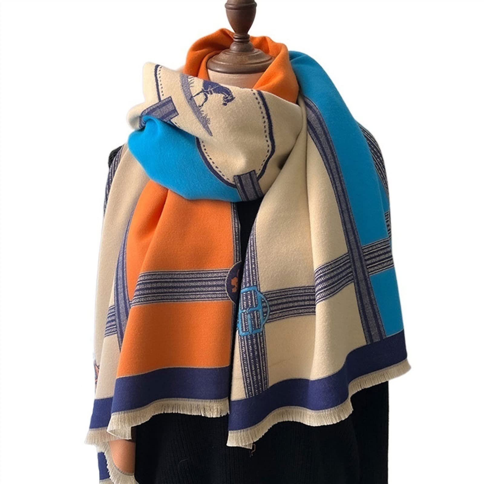 Equestrian-Inspired Cashmere Feel Scarf