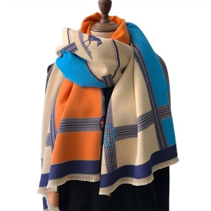 Equestrian-Inspired Cashmere Feel Scarf