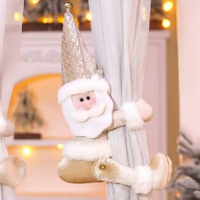 Christmas Plush Curtain Tiebacks