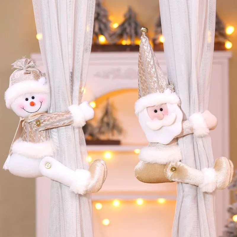 Christmas Plush Curtain Tiebacks