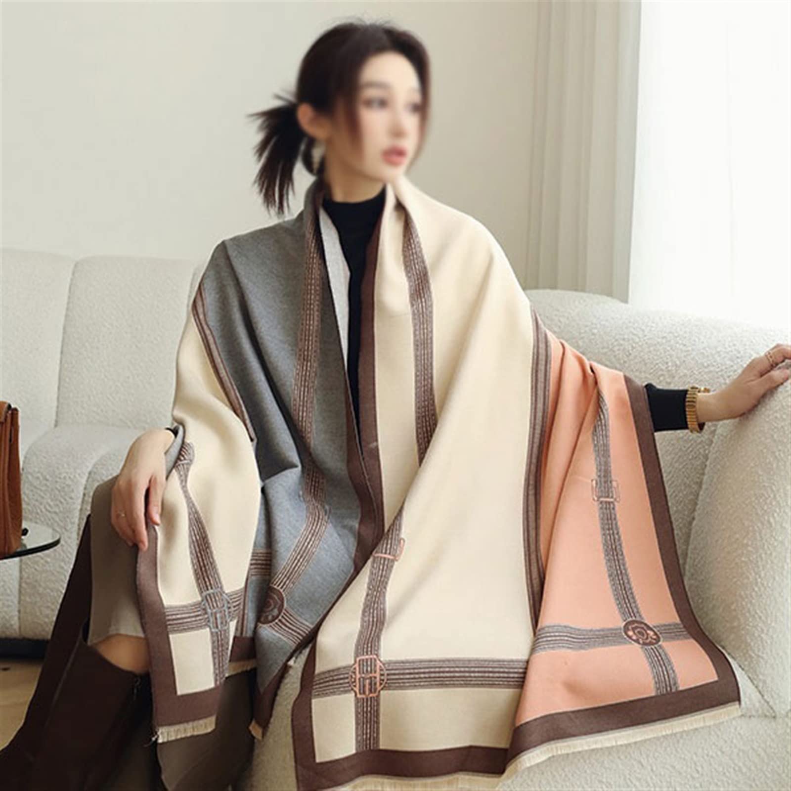 Equestrian-Inspired Cashmere Feel Scarf