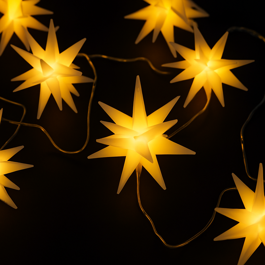 LED Moravian Star Christmas String Lights