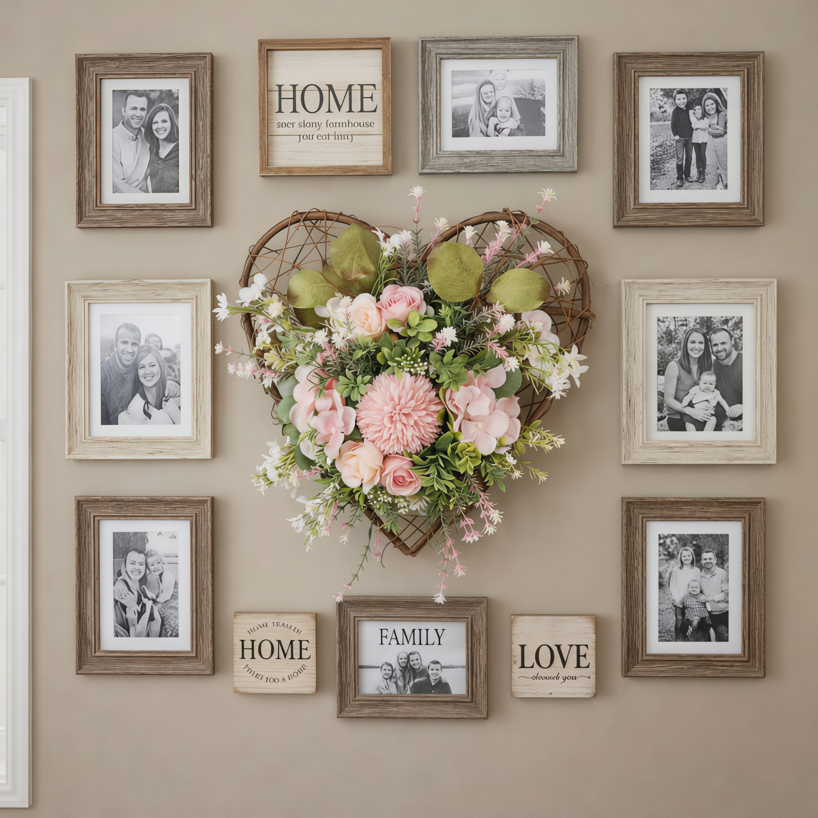 Chrysanthemum Heart Artificial Floral Wreath