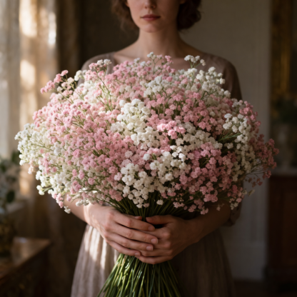 40 Bundles Realistic Artificial Baby’s Breath Flowers