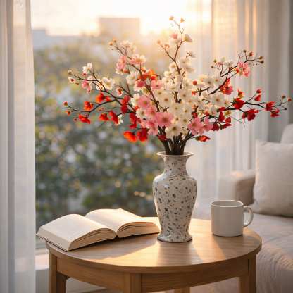 3-Pack Large Artificial Cherry Blossom Flower Branches