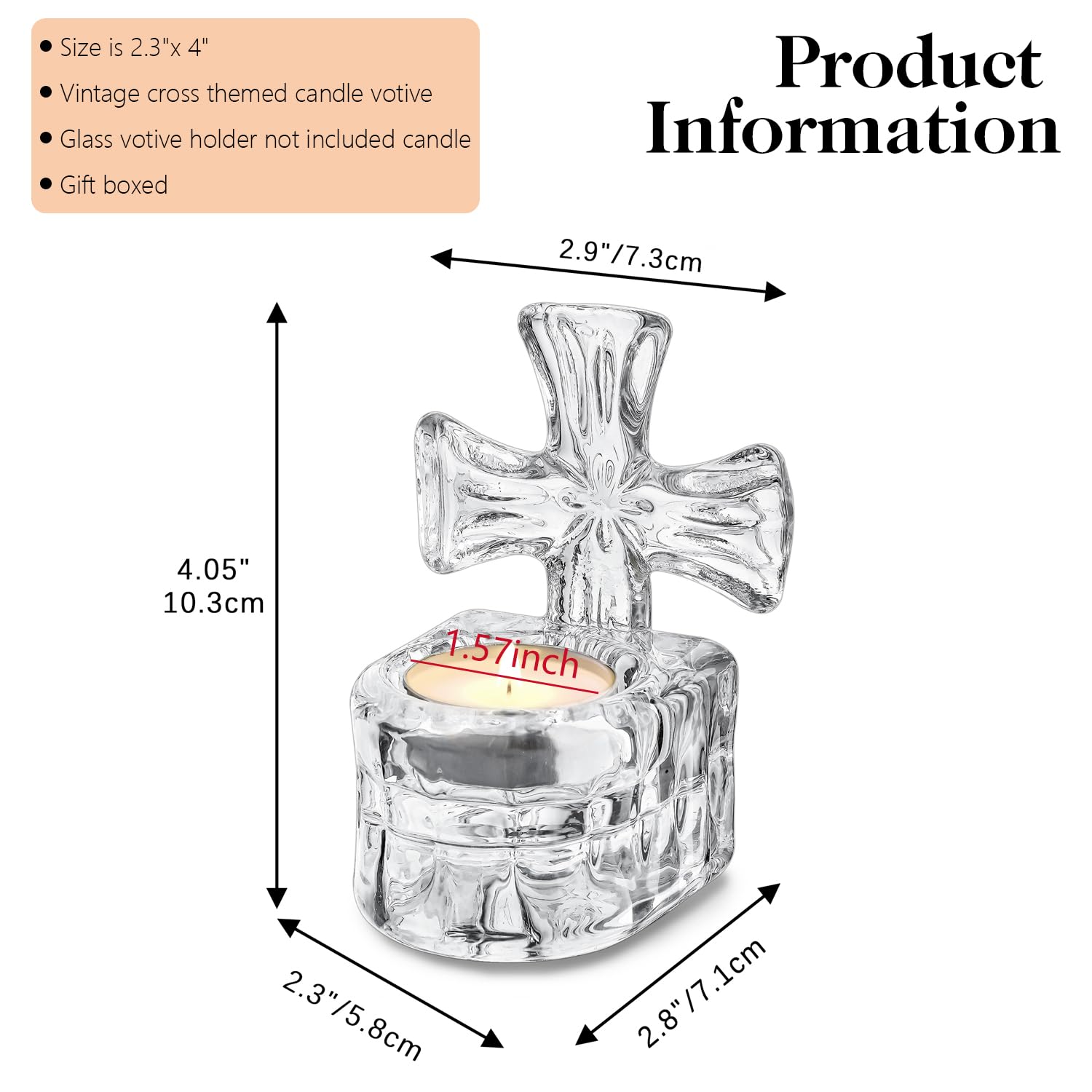 Twinkle Halo Clear Glass Candle Holder Collection