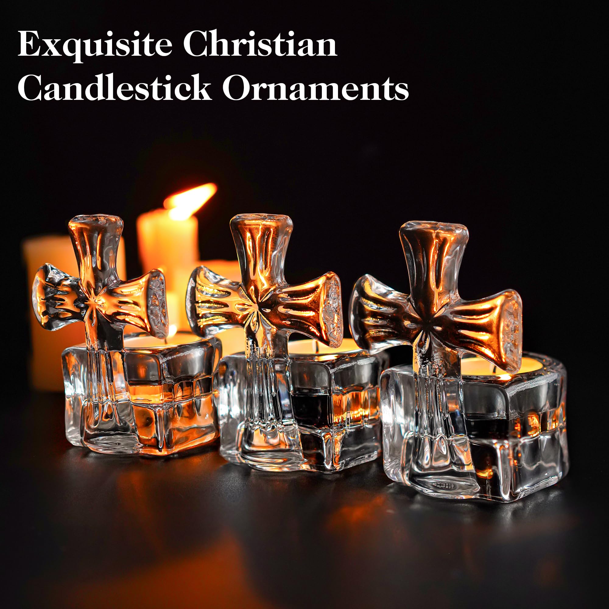Twinkle Halo Clear Glass Candle Holder Collection