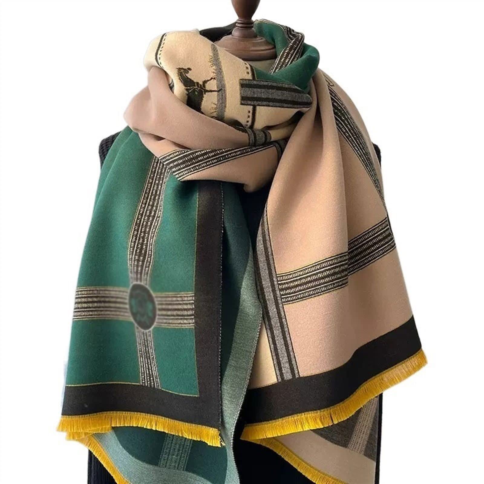 Equestrian-Inspired Cashmere Feel Scarf