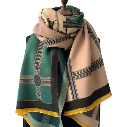 Equestrian-Inspired Cashmere Feel Scarf