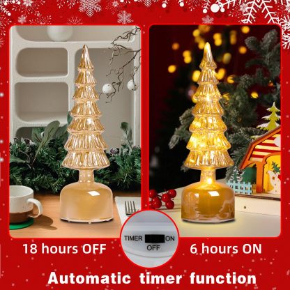 Rotating Mercury Glass Christmas Tree Decoration