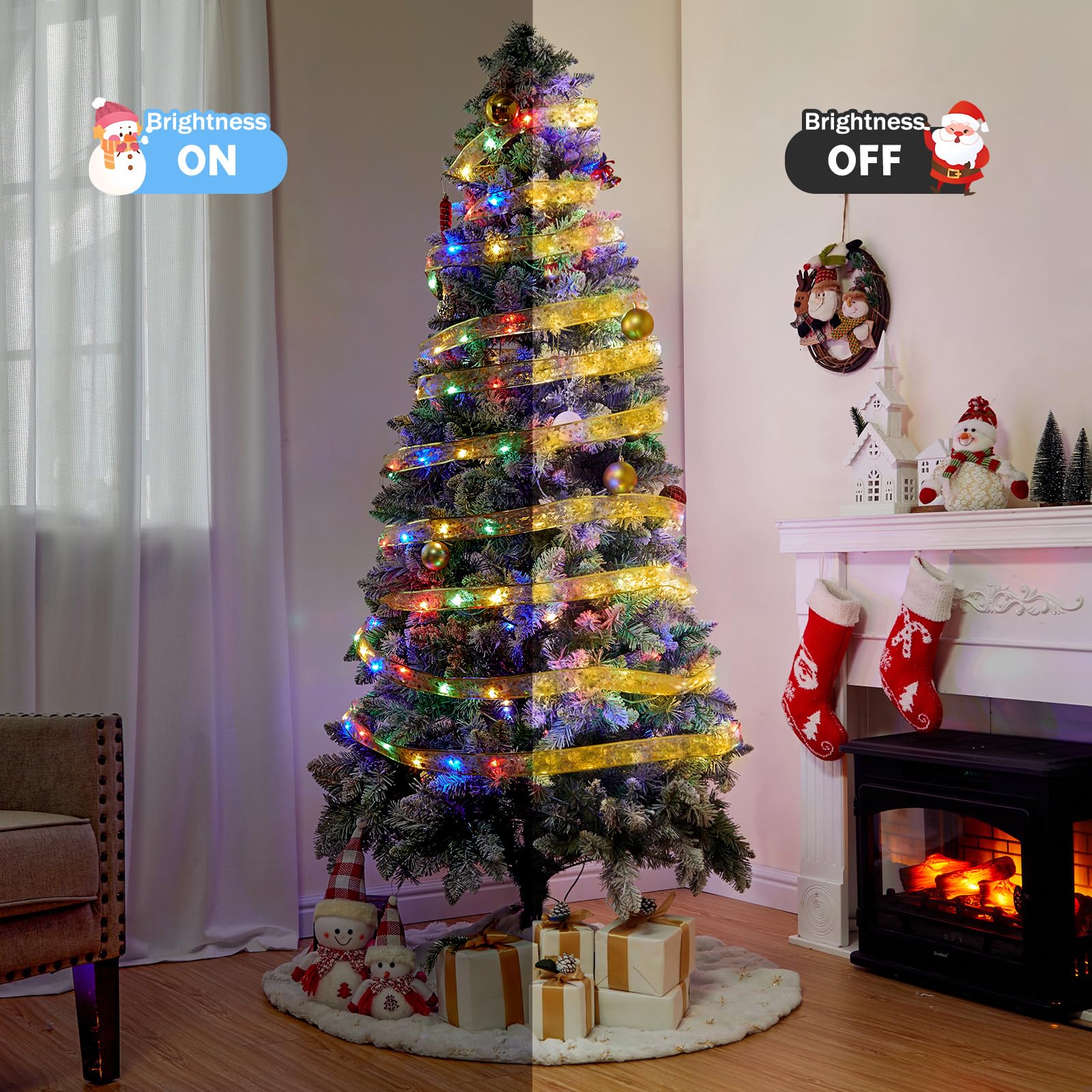 33ft 100 LED Christmas Tree Ribbon String Light