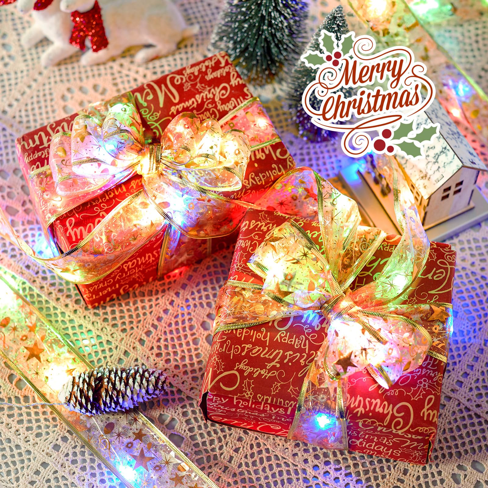 33ft 100 LED Christmas Tree Ribbon String Light