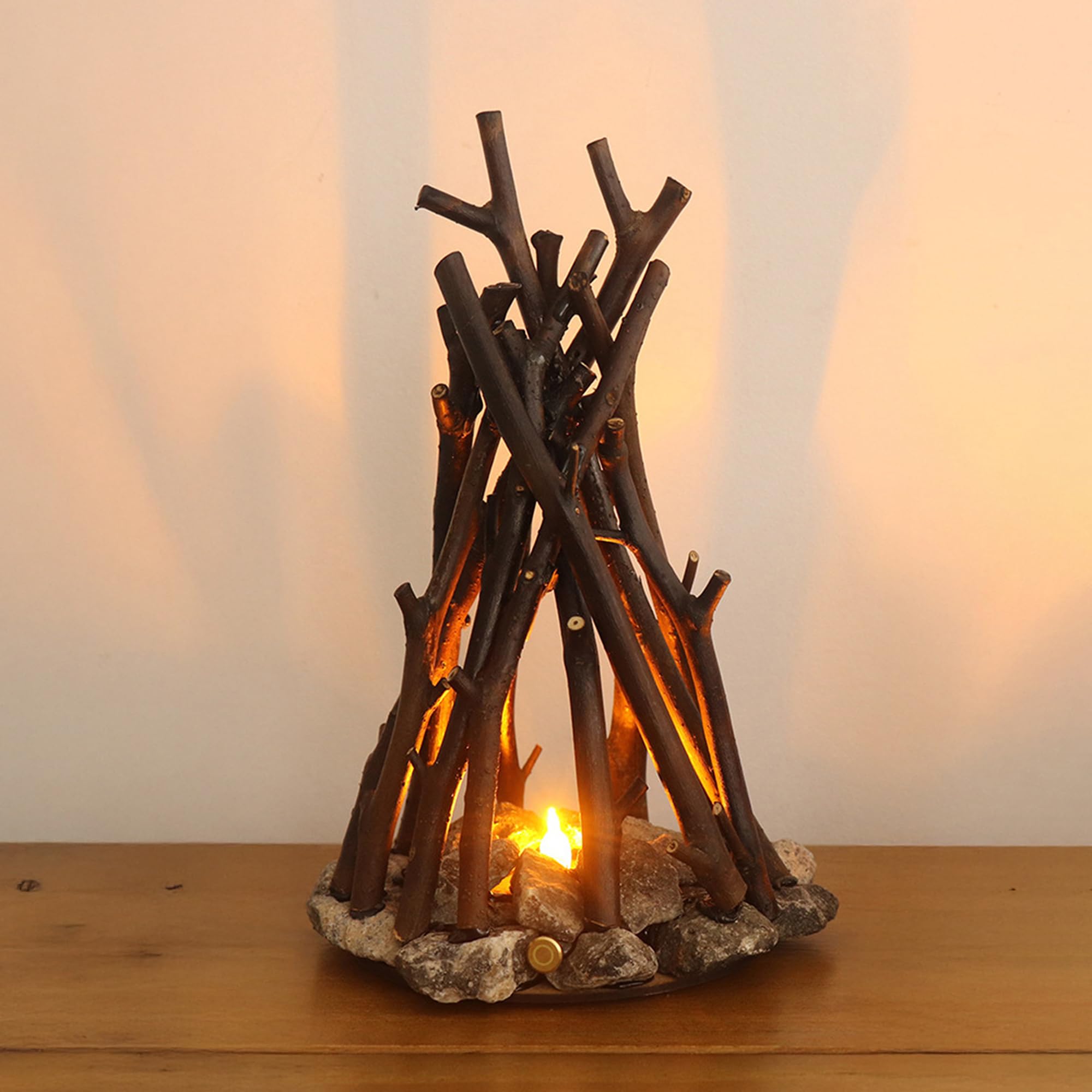 Dimmable Wooden Campfire LED Night Light