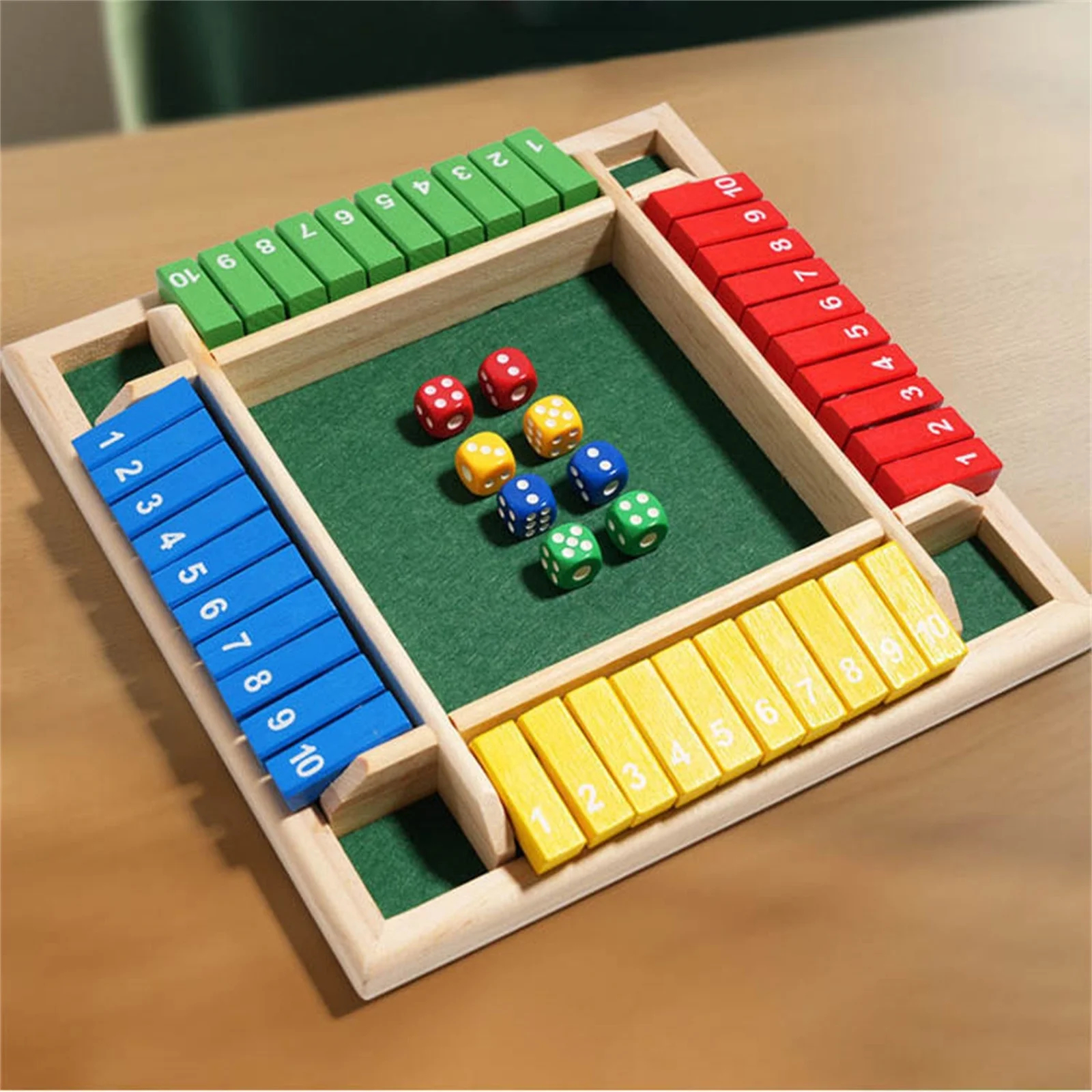 Classic Wooden Dice Game, Christmas Game Night Essential