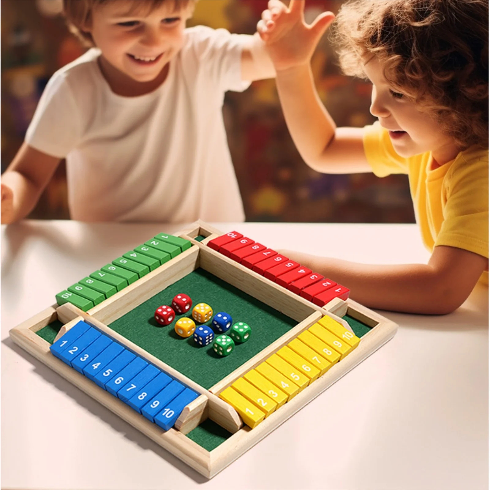 Classic Wooden Dice Game, Christmas Game Night Essential