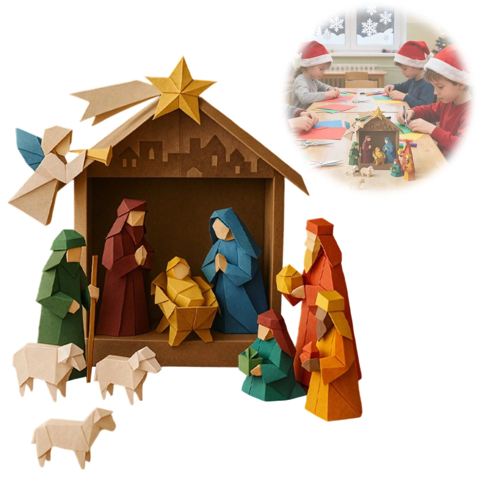 Christmas Origami Nativity Craft Kit