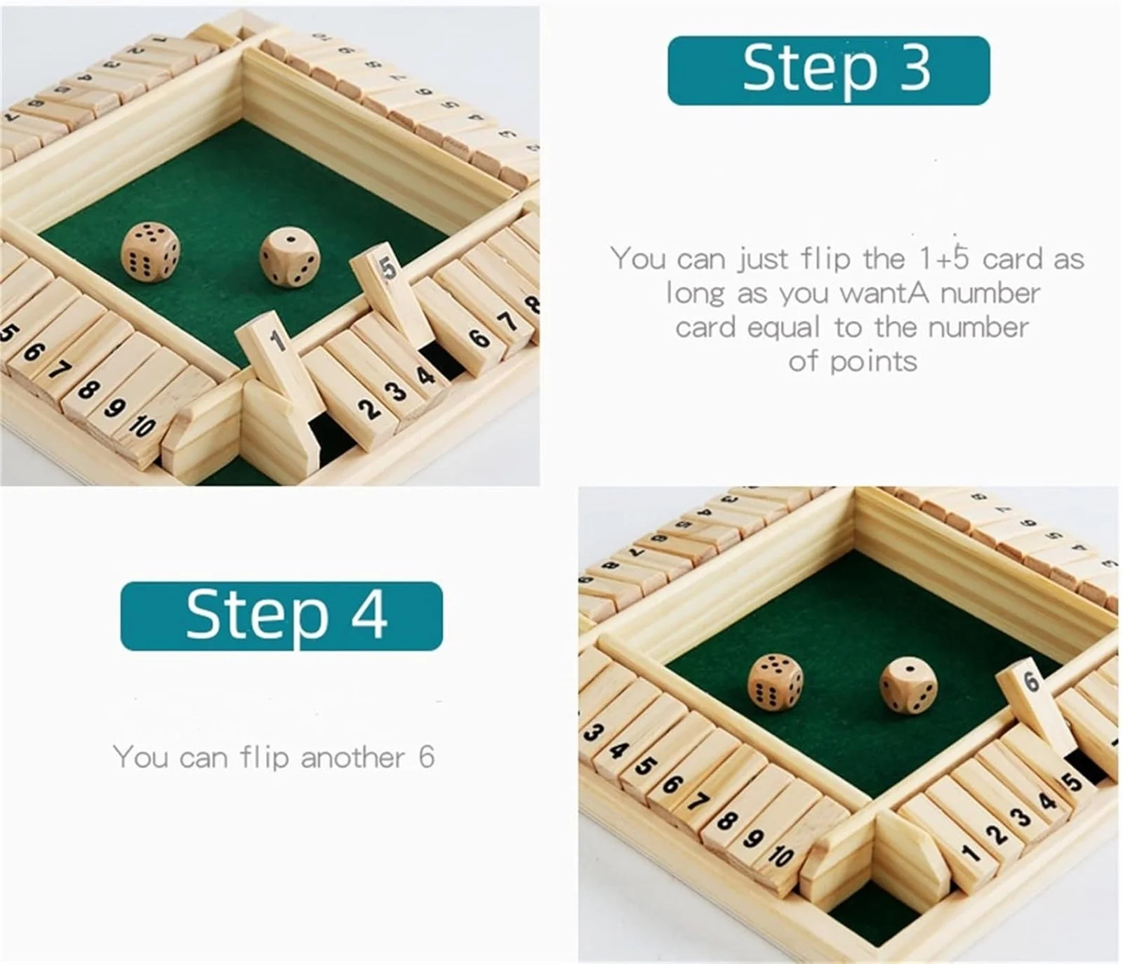 Classic Wooden Dice Game, Christmas Game Night Essential