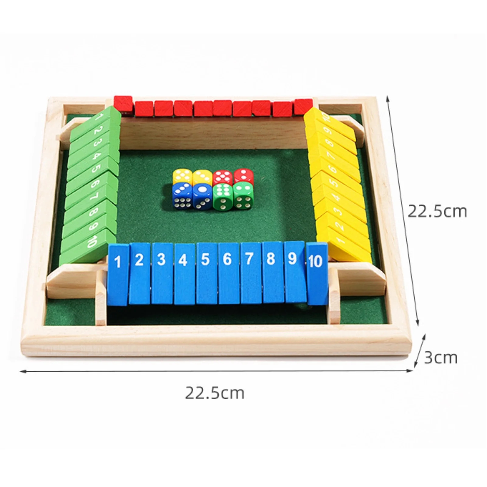 Classic Wooden Dice Game, Christmas Game Night Essential