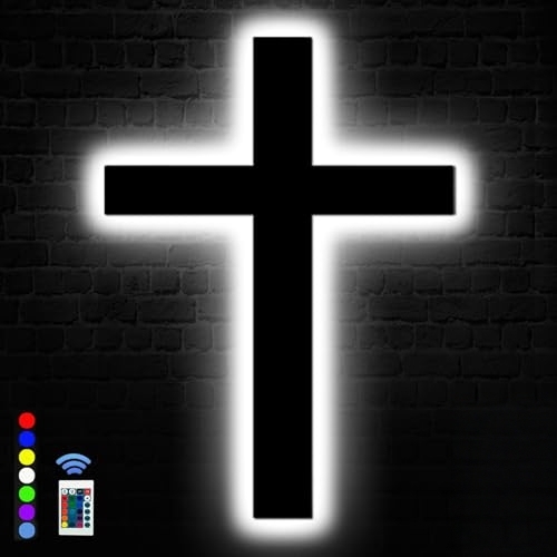 LED Christian Cross Wall Décor