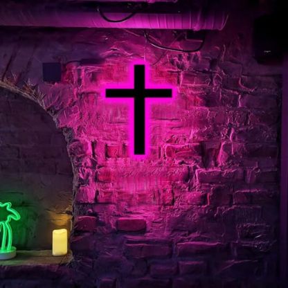 LED Christian Cross Wall Décor