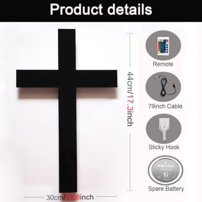 LED Christian Cross Wall Décor