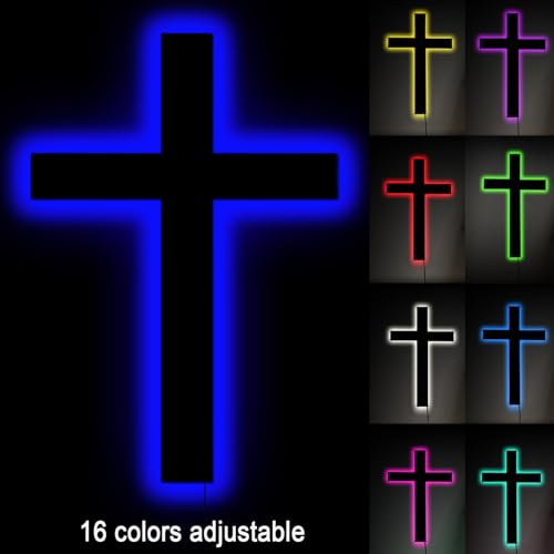LED Christian Cross Wall Décor