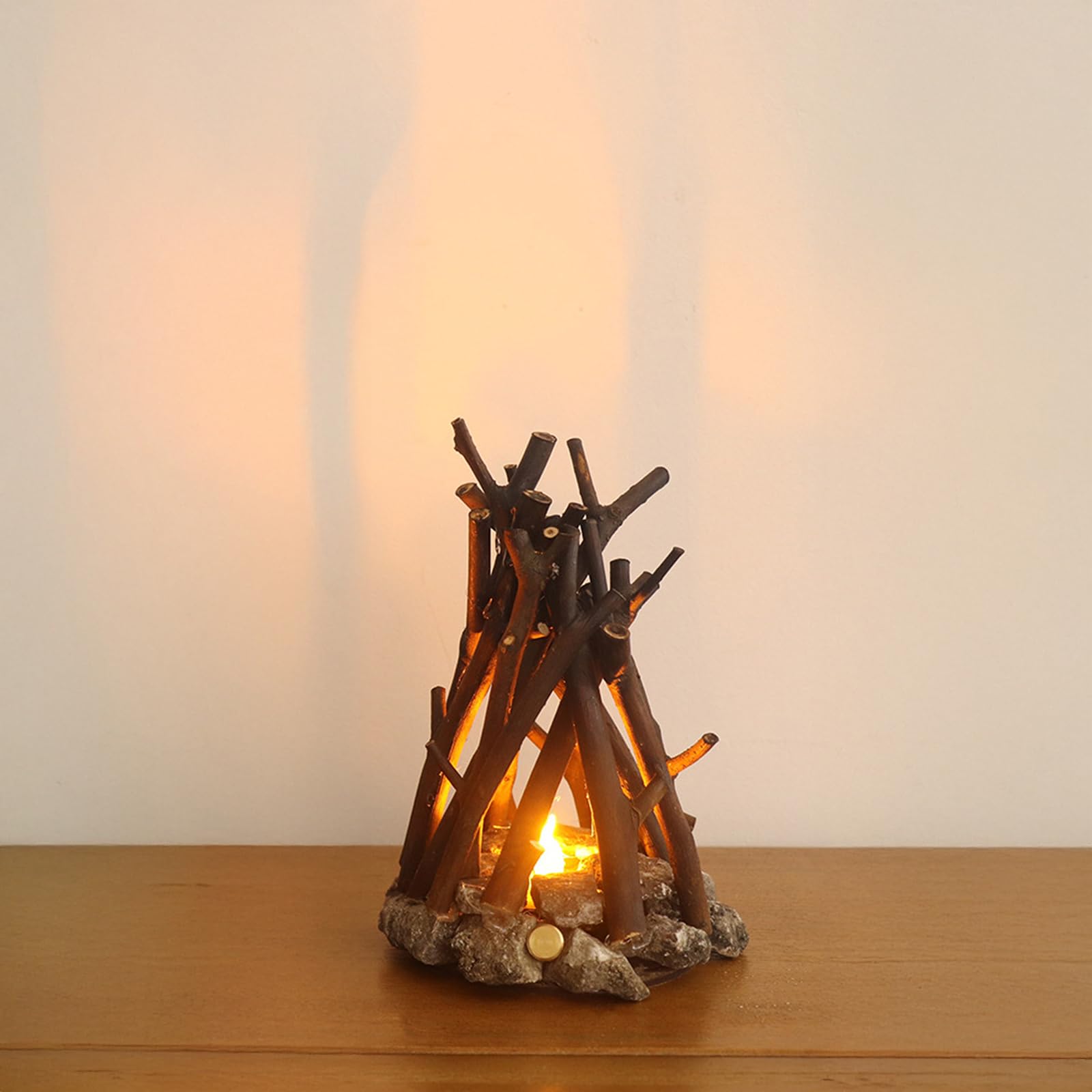 Dimmable Wooden Campfire LED Night Light
