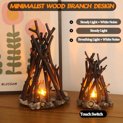 Dimmable Wooden Campfire LED Night Light