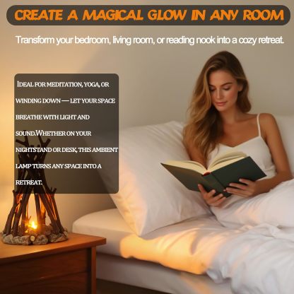 Dimmable Wooden Campfire LED Night Light