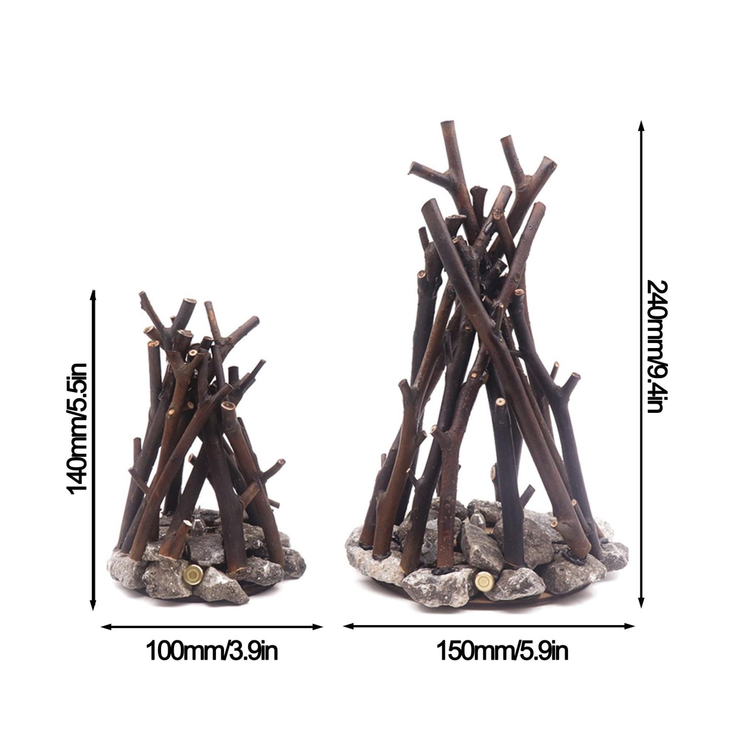 Dimmable Wooden Campfire LED Night Light