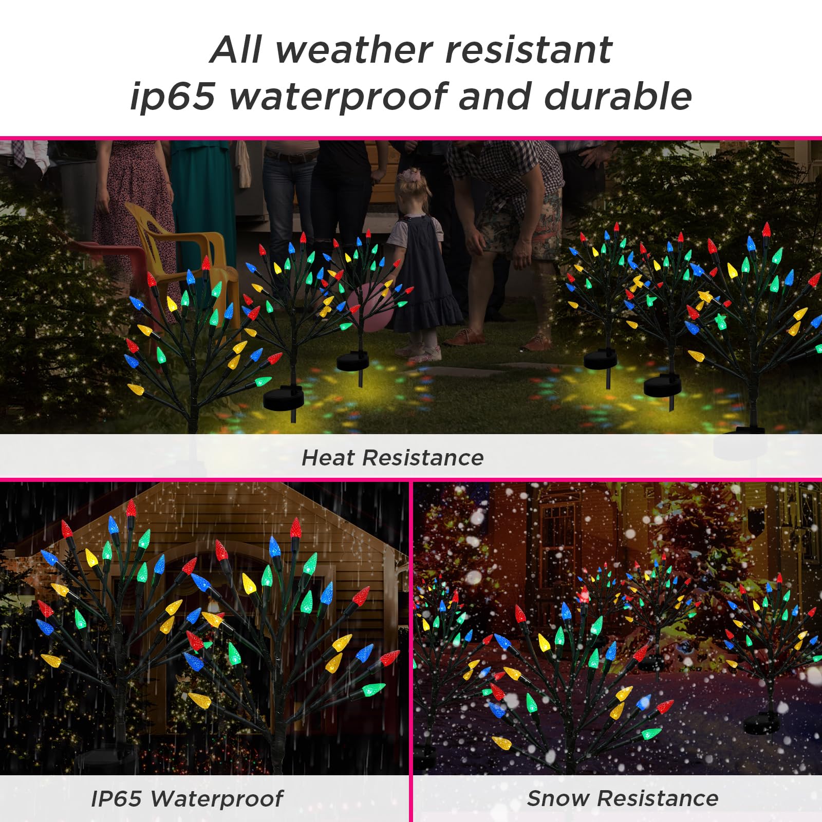 2PACK 40LED Multicolor C6 Strawberry Lights Xmas Decor