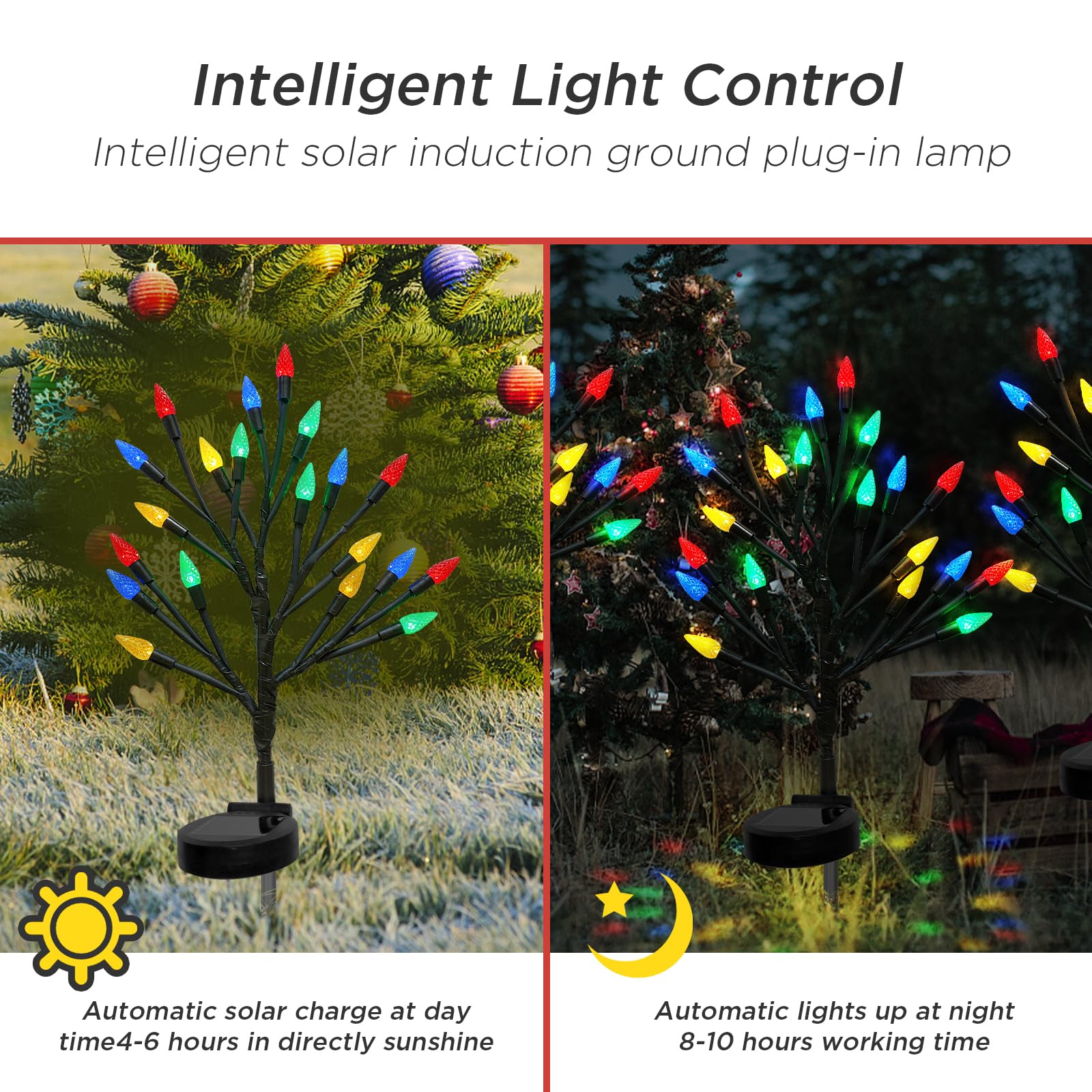 2PACK 40LED Multicolor C6 Strawberry Lights Xmas Decor