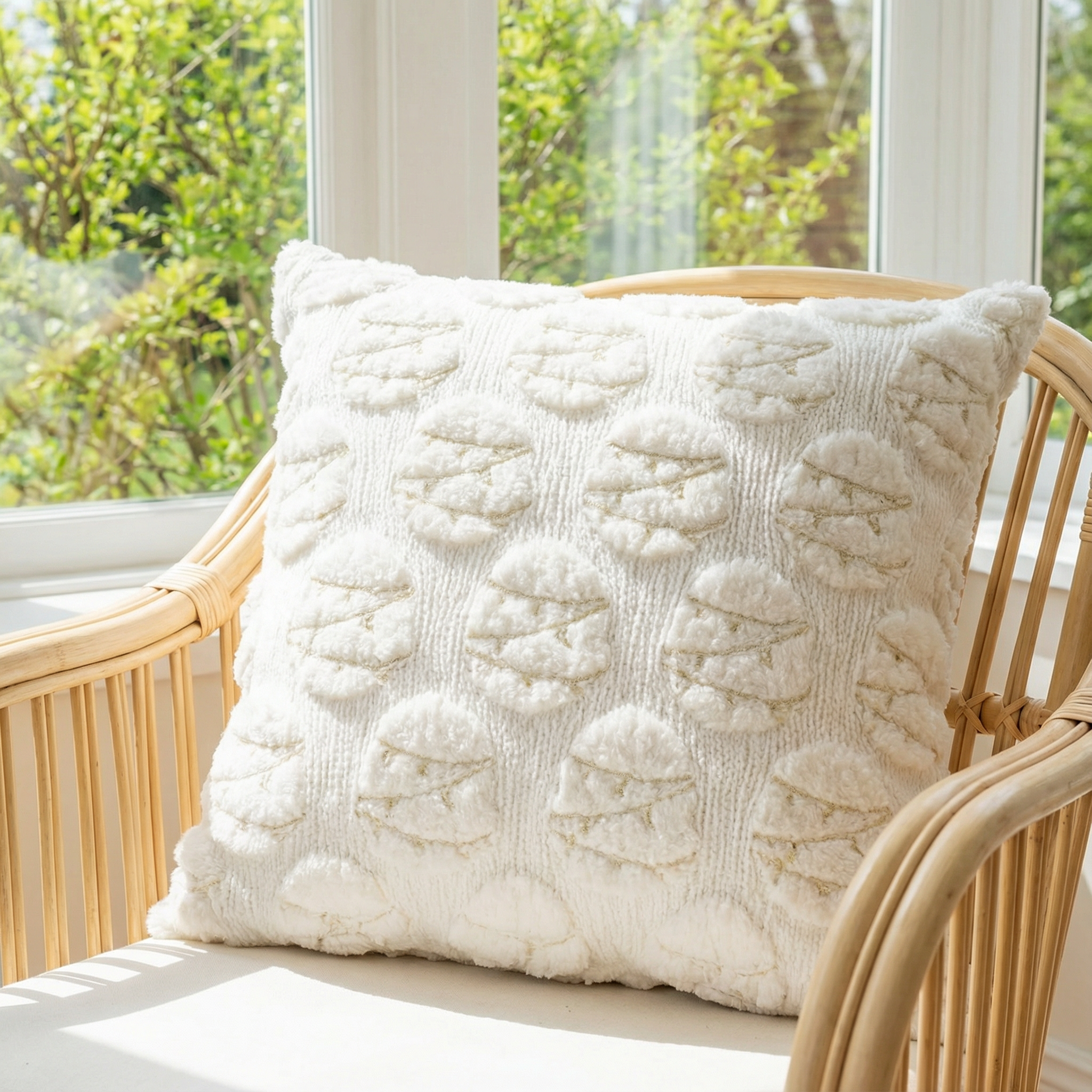 3D Easter Bunny Tufted Cushion Cover