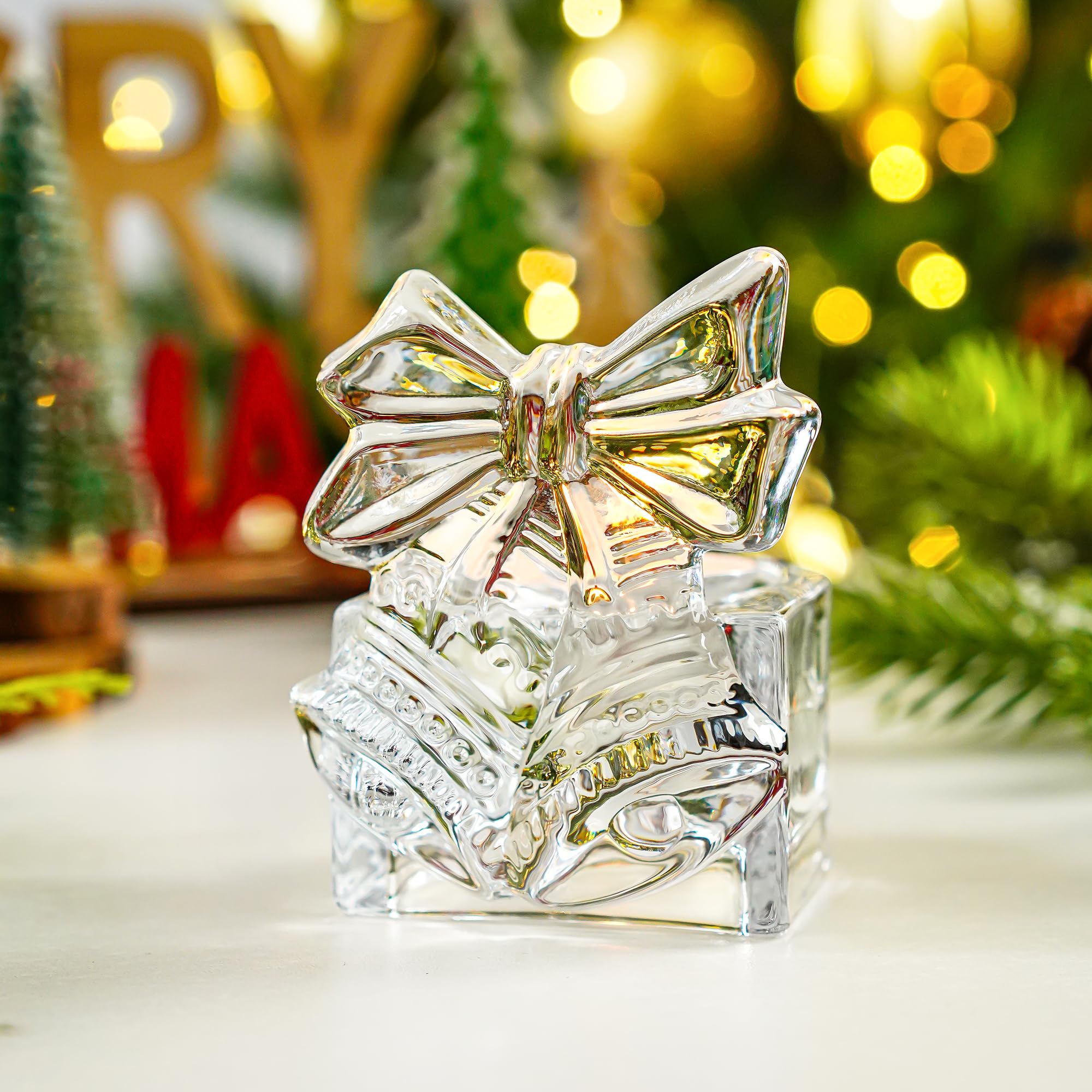 Twinkle Halo Clear Glass Candle Holder Collection