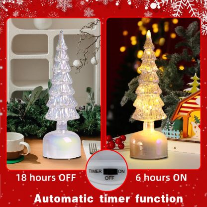 Rotating Mercury Glass Christmas Tree Decoration