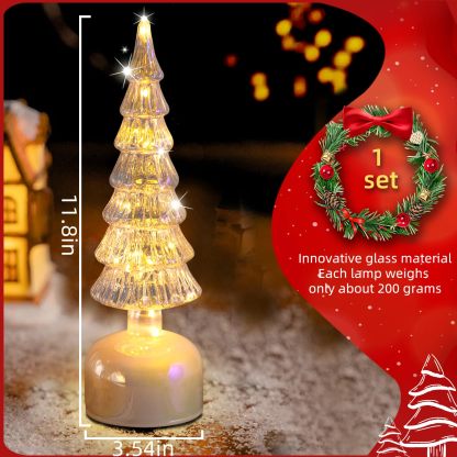 Rotating Mercury Glass Christmas Tree Decoration