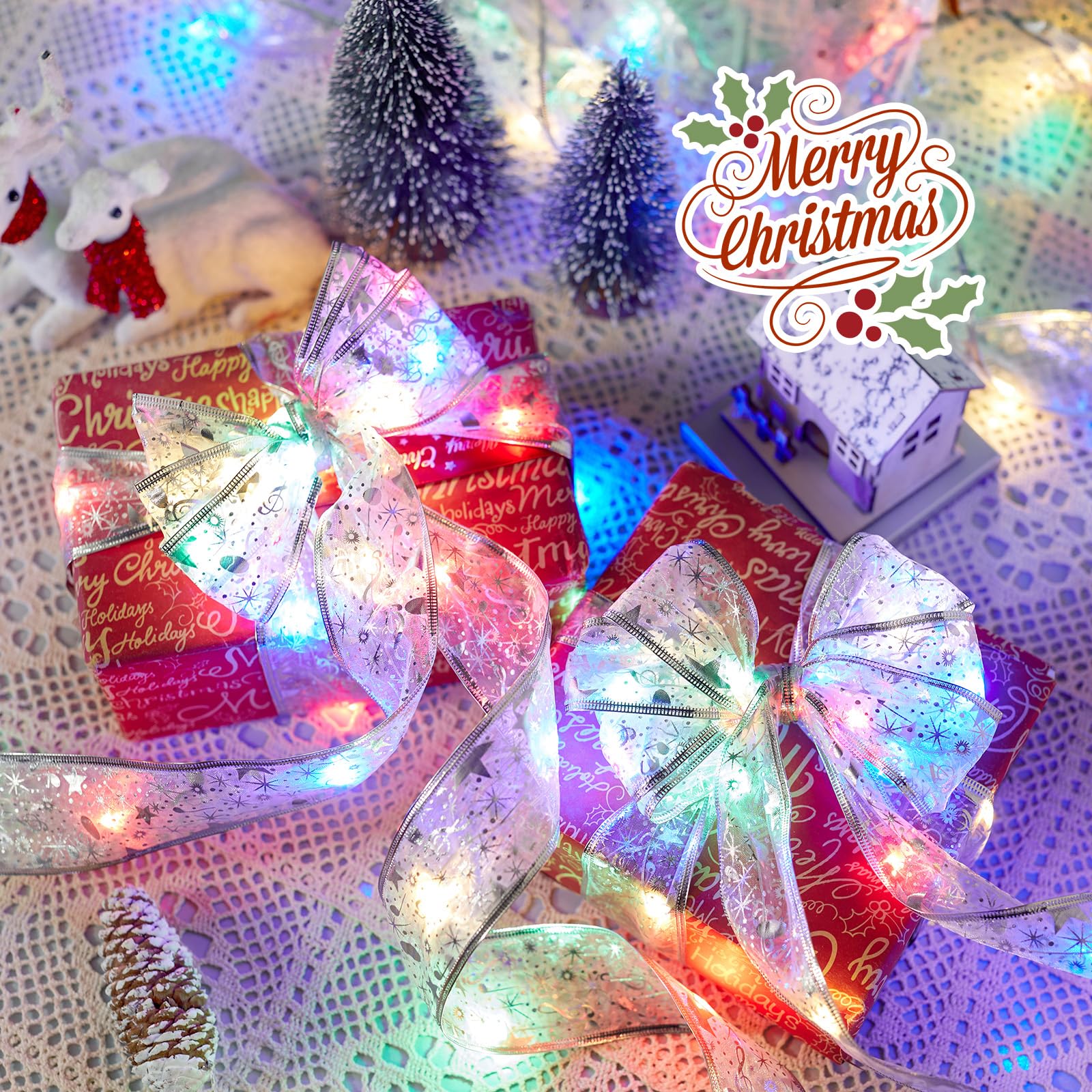 33ft 100 LED Christmas Tree Ribbon String Light