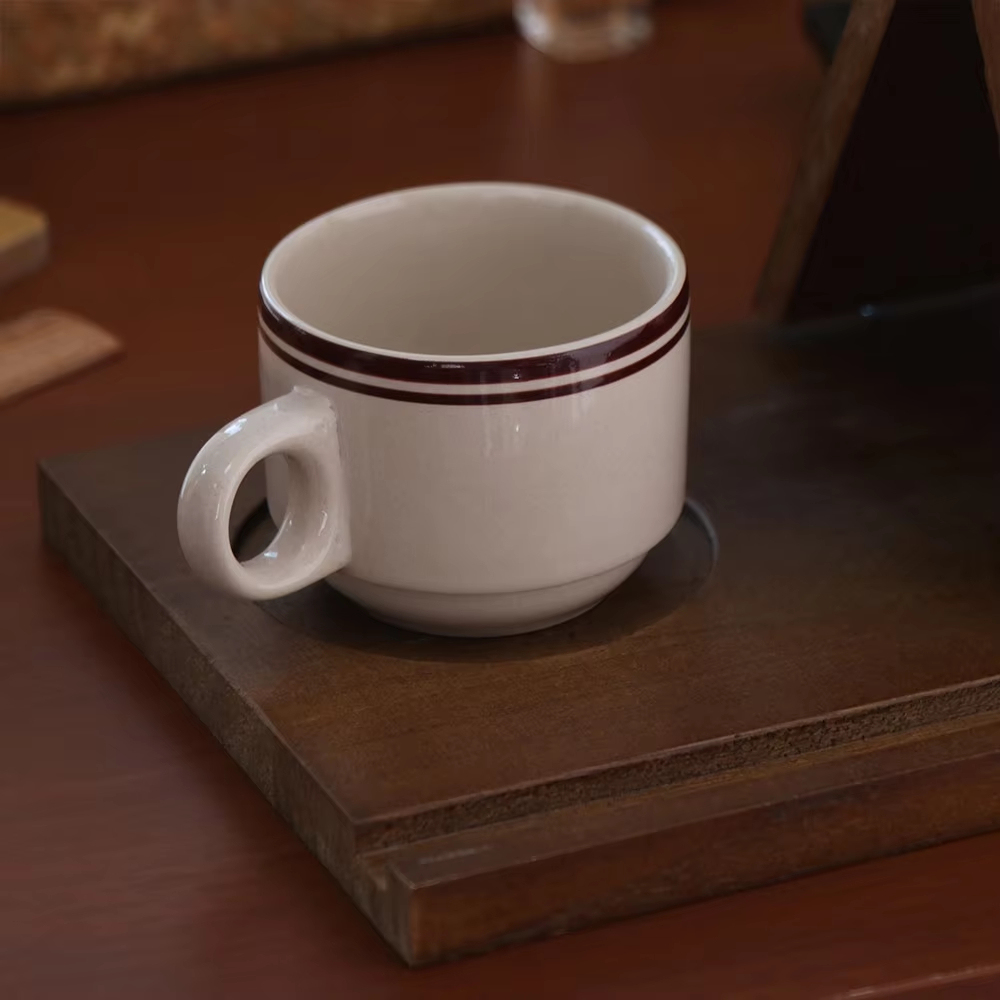 Wooden Triangle Book Stand with Mug Holder