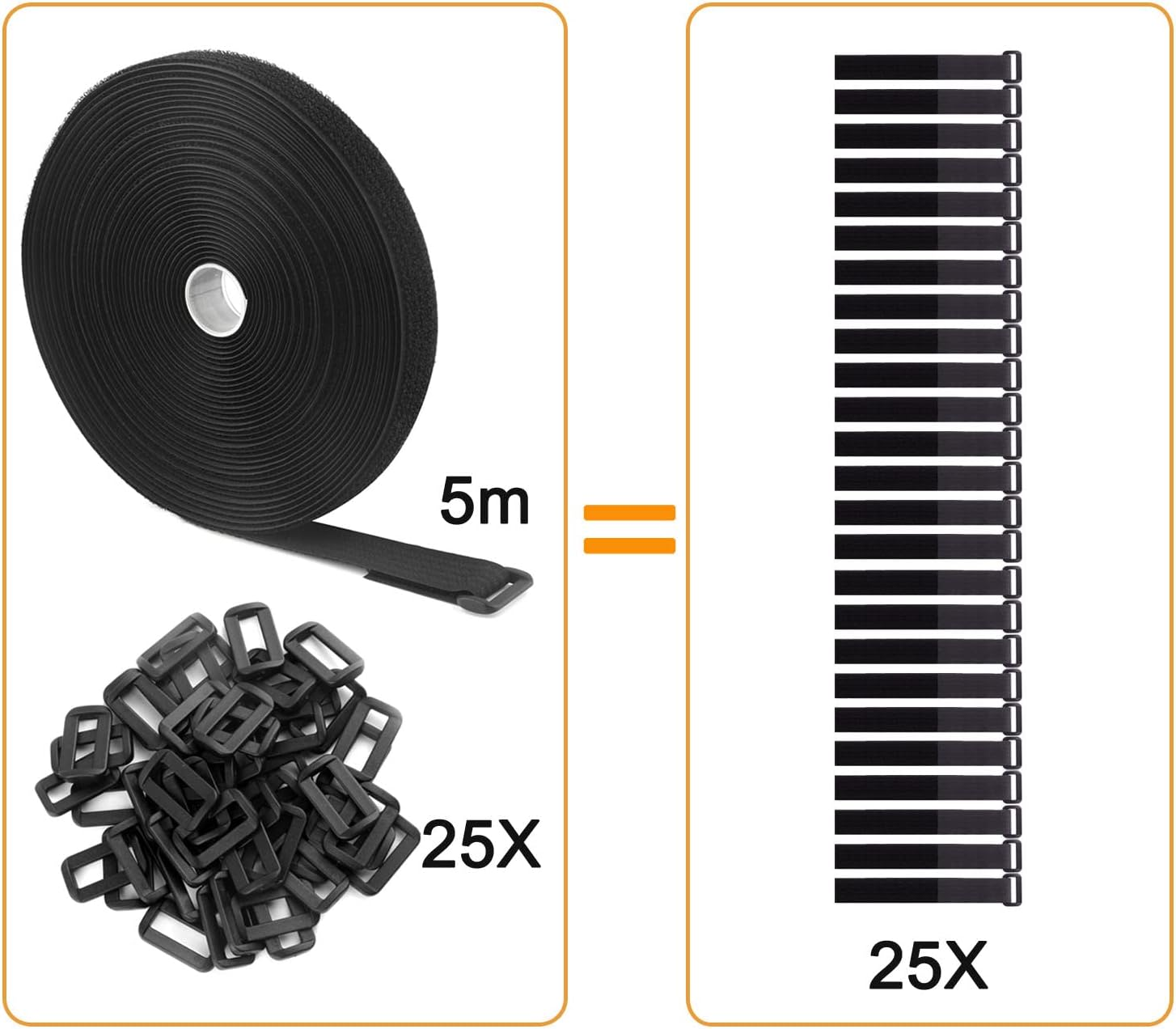 16Ft Adjustable Cable Straps with Buckles